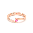 Bague Solitaire Naples en Or Rose 18k – La Poésie Précieuse