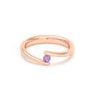 Bague Solitaire Naples en Or Rose 18k – La Poésie Précieuse