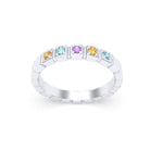 Bague New York en argent 950, joaillerie personnalisable à 5 pierres