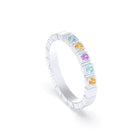 Bague New York en argent 950, joaillerie personnalisable à 5 pierres