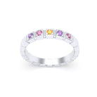Bague New York en argent 950, joaillerie personnalisable à 5 pierres