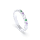 Bague New York en argent 950, joaillerie personnalisable à 5 pierres