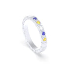 Bague New York en argent 950, joaillerie personnalisable à 5 pierres