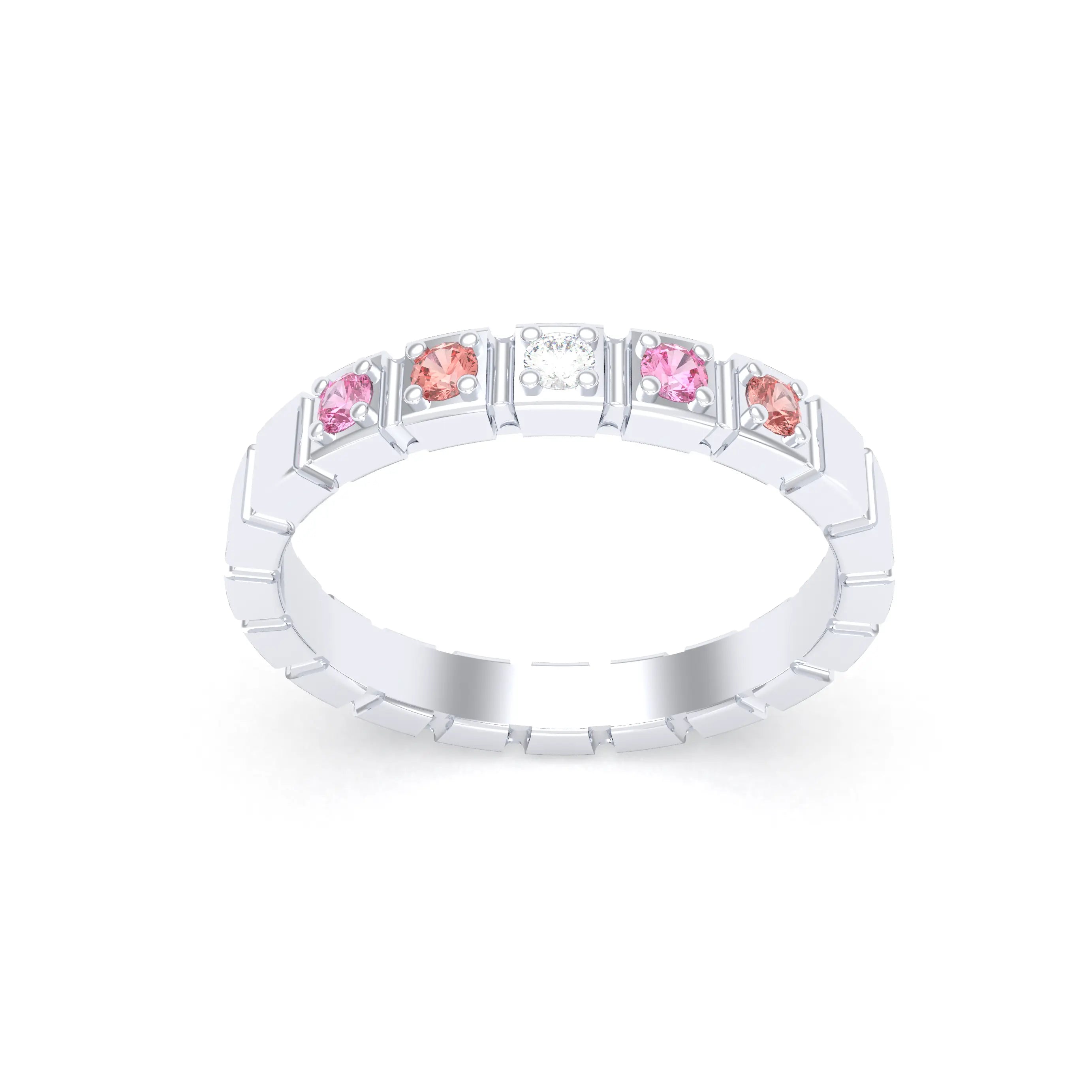 Bague New York en argent 950, joaillerie personnalisable à 5 pierres
