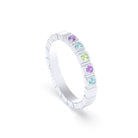 Bague New York en argent 950, joaillerie personnalisable à 5 pierres
