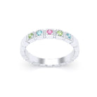 Bague New York en argent 950, joaillerie personnalisable à 5 pierres