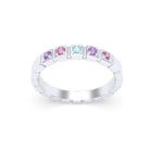 Bague New York en argent 950, joaillerie personnalisable à 5 pierres