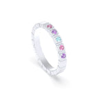 Bague New York en argent 950, joaillerie personnalisable à 5 pierres