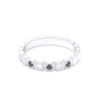 Bague New York en or blanc 18 carats, joaillerie personnalisable à 5 pierres