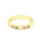 Bague New York en or jaune 18 carats, joaillerie personnalisable à 5 pierres