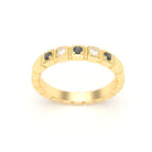 Bague New York en or jaune 18 carats, joaillerie personnalisable à 5 pierres
