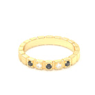 Bague New York en or jaune 18 carats, joaillerie personnalisable à 5 pierres