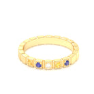 Bague New York en or jaune 18 carats, joaillerie personnalisable à 5 pierres