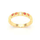 Bague New York en or jaune 18 carats, joaillerie personnalisable à 5 pierres