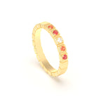 Bague New York en or jaune 18 carats, joaillerie personnalisable à 5 pierres