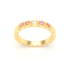 Bague New York en or jaune 18 carats, joaillerie personnalisable à 5 pierres