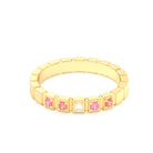 Bague New York en or jaune 18 carats, joaillerie personnalisable à 5 pierres