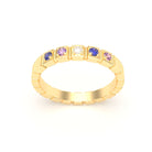 Bague New York en or jaune 18 carats, joaillerie personnalisable à 5 pierres