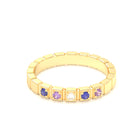 Bague New York en or jaune 18 carats, joaillerie personnalisable à 5 pierres