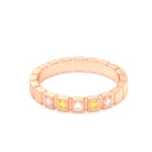Bague New York en or rose 18 carats, joaillerie personnalisable à 5 pierres