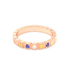 Bague New York en or rose 18 carats, joaillerie personnalisable à 5 pierres