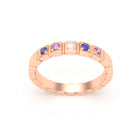 Bague New York en or rose 18 carats, joaillerie personnalisable à 5 pierres