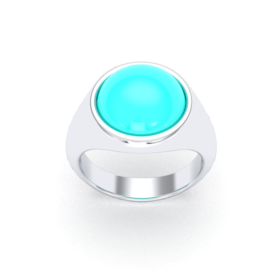 Bague de joaillerie en argent 950, vue de détail, fabriquée à l’atelier Bajoia de Sèvres