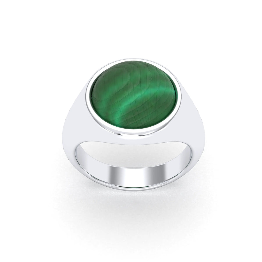Bague de joaillerie en argent 950, vue de détail, fabriquée à l’atelier Bajoia de Sèvres