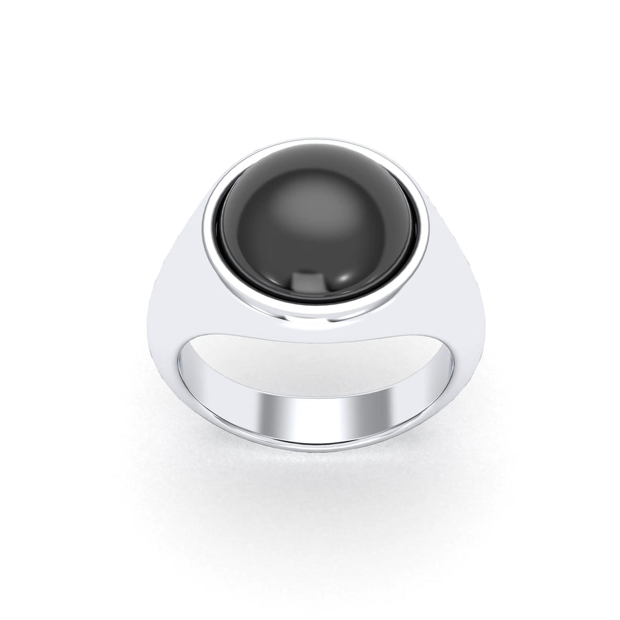 Bague de joaillerie en argent 950, vue de détail, fabriquée à l’atelier Bajoia de Sèvres