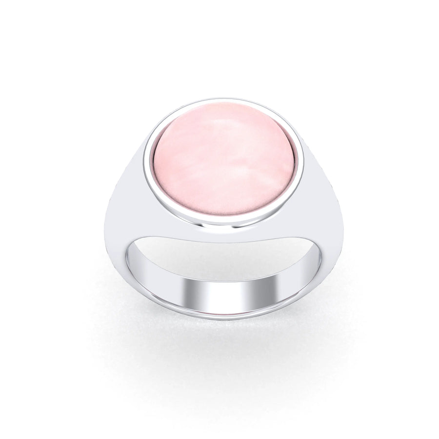 Bague de joaillerie en argent 950, vue de détail, fabriquée à l’atelier Bajoia de Sèvres