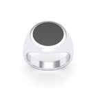 Bague femme Noé en argent 950, chevalière à pierre fine plate au choix