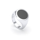 Bague femme Noé en argent 950, chevalière à pierre fine plate au choix
