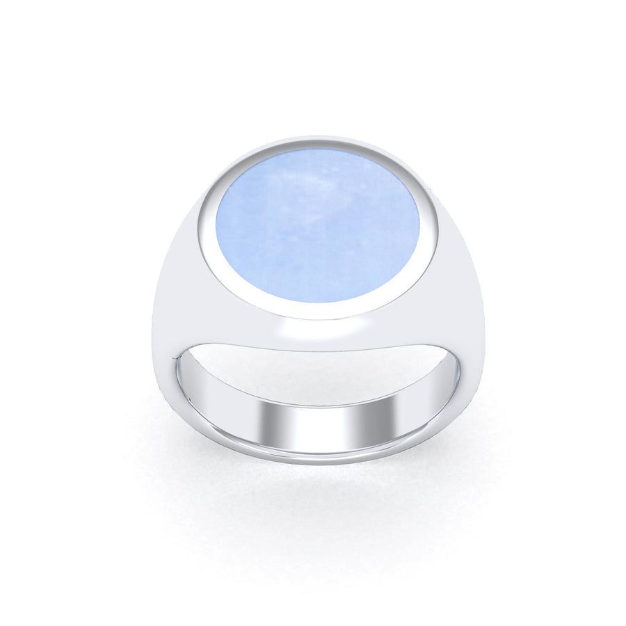 Bague de joaillerie en argent 950, vue de détail, fabriquée à l’atelier Bajoia de Sèvres