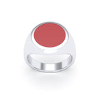 Bague femme Noé en argent 950, chevalière à pierre fine plate au choix
