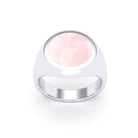 Bague femme Noé en argent 950, chevalière à pierre fine plate au choix