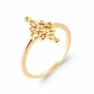 Bague nœud chinois en fil d’or lisse en plaqué or