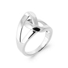 Bague nœud croisé en argent 925 rhodié