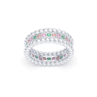 Bague Olympe torsadée en or blanc 18 carats, pierres fines et précieuses
