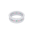 Bague Olympe torsadée en or blanc 18 carats, pierres fines et précieuses