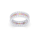 Bague Olympe torsadée en or blanc 18 carats, pierres fines et précieuses