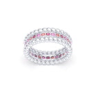 Bague Olympe torsadée en or blanc 18 carats, pierres fines et précieuses