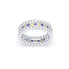 Bague Olympe en Or Blanc 18 Carats et Pierres Précieuses