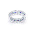 Bague Olympe torsadée en or blanc 18 carats, pierres fines et précieuses