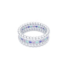 Bague Olympe torsadée en or blanc 18 carats, pierres fines et précieuses