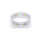 Bague Olympe torsadée en or blanc 18 carats, pierres fines et précieuses