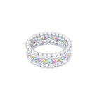 Bague Olympe torsadée en or blanc 18 carats, pierres fines et précieuses