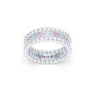 Bague Olympe torsadée en or blanc 18 carats, pierres fines et précieuses