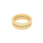 Bague Olympe en Or Jaune 18 Carats et Pierres Précieuses