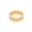 Bague Olympe en Or Jaune 18 Carats et Pierres Précieuses