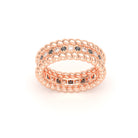 Bague Olympe en Or Rose 18 Carats et Pierres Précieuses